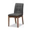 Baxton Studio Tara Mid-Century Modern Dark Grey Fabric and Walnut Brown Finished Wood 7-Piece Dining Set 186-11674-11866-Zoro - alternate 7
